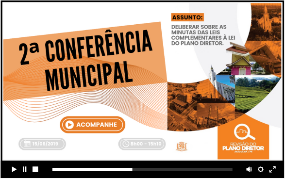 SMPL - Plano Diretor - 2ª Conferência Municipal - Capa Youtube