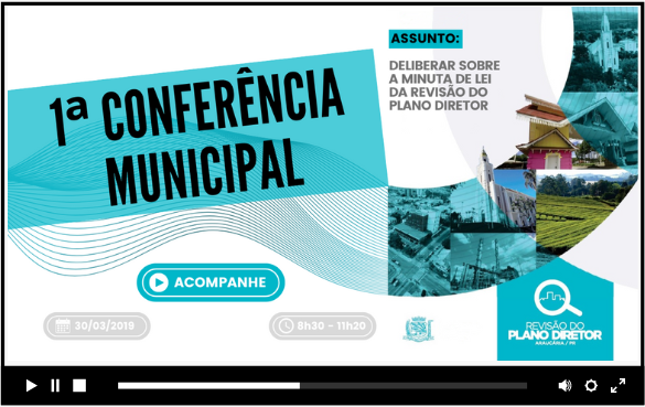 SMPL - Plano Diretor - 1ª Conferência Municipal - Capa Youtube